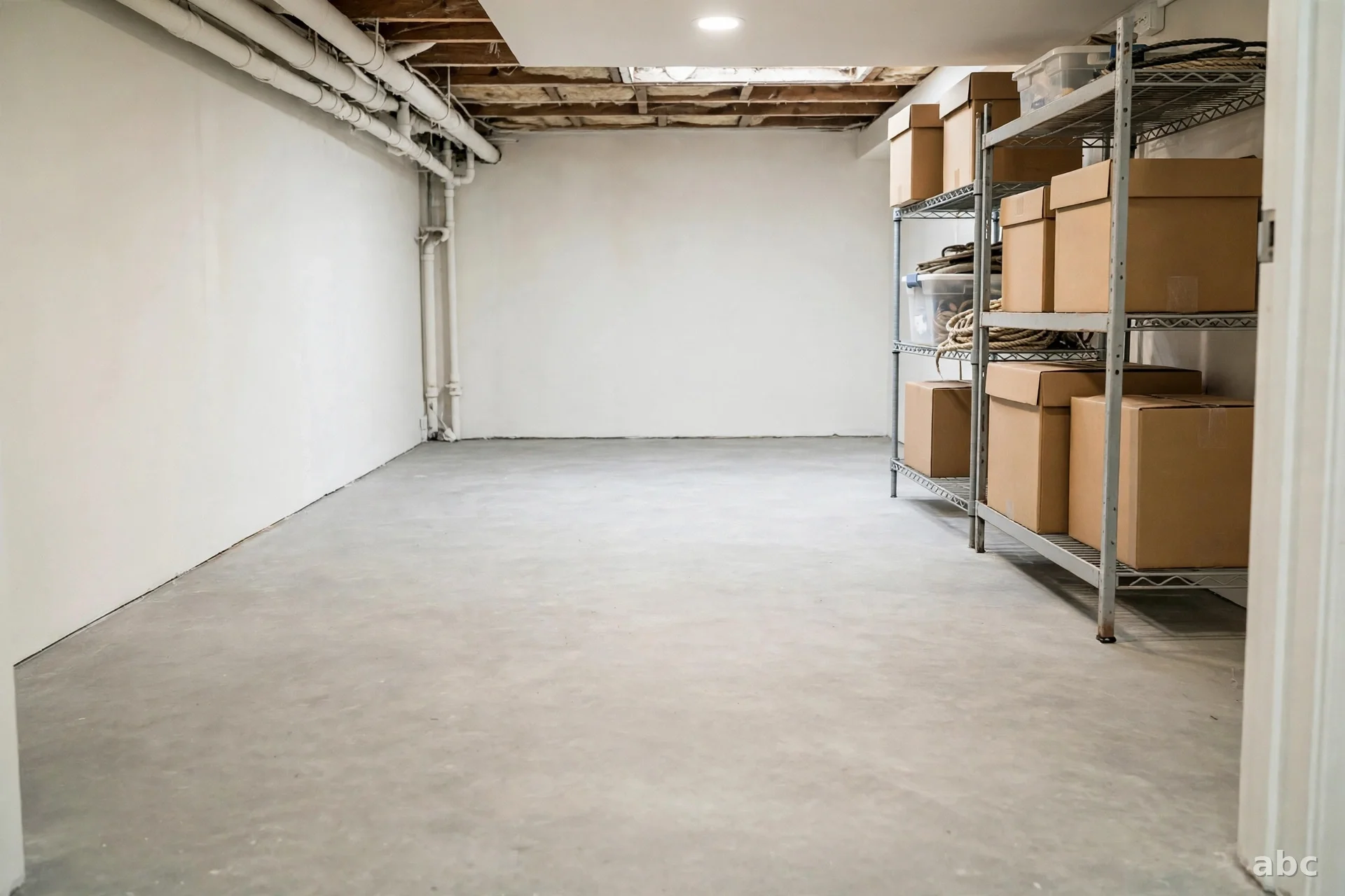 Example illustration of the same basement clean and dry
